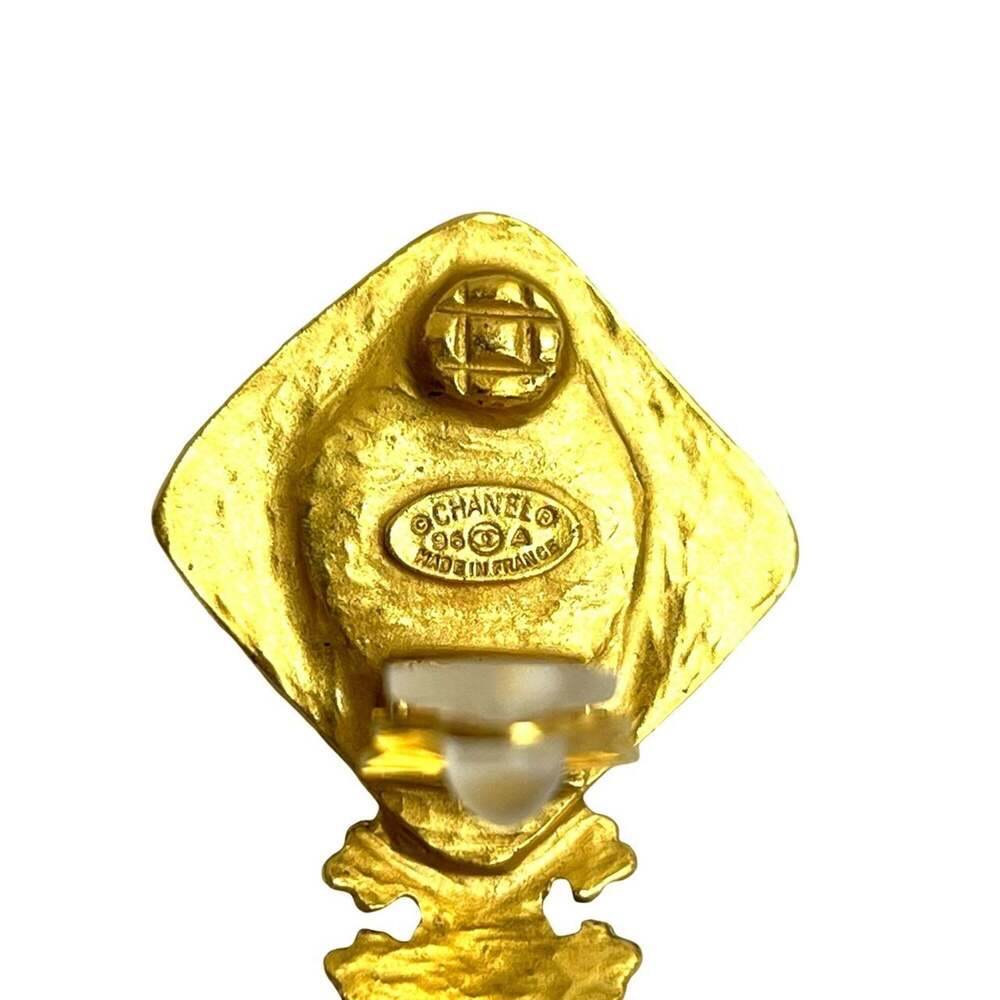 CHANEL Authentic Brown Logo Earrings - Picture 2 of 7